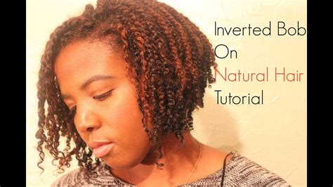 When clients have color in their hair, it's important to keep their hair deep. How To Create An Inverted Bob On Natural Hair - YouTube