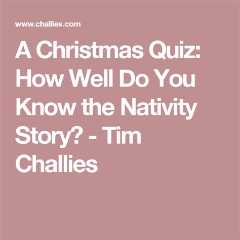 Whether you have a science buff or a harry potter fa. A Christmas Quiz: How Well Do You Know the Nativity Story ...