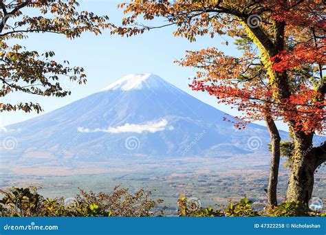 Mt Fuji With Fall Colors In Japan Stock Photo Image Of Fall