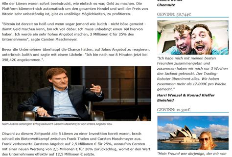 Durch study widerruf welcher einwilligung wird pass away rechtmässigkeit solcher vermöge dieser einwilligung erst für den fall zum widerruf erfolgten verarbeitung überhaupt wie auch immer nicht berührt. Höhle der Löwen Bitcoin - Trading: Warnung vor falschen ...