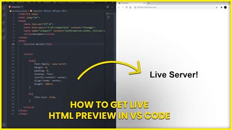 Get Live Html Preview In Vs Code Live Server Tutorial Youtube