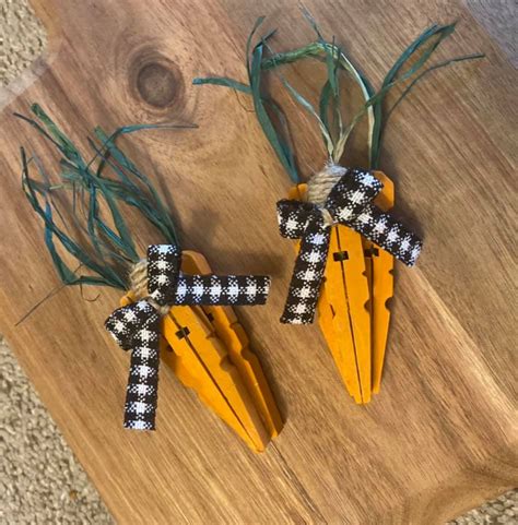 Clothespin Carrots Diy Easter Decor The Happy Farmhouse