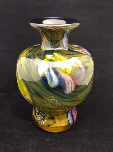 Large Kamei Glass Osaka Vase Art Glass Blown Cased Glass Etsy