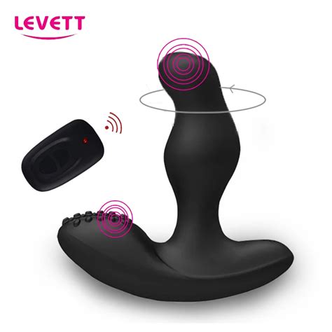Levett Rotating Remote Control Anal Vibrator Prostate Massager For Men Gay Anal Butt Plug