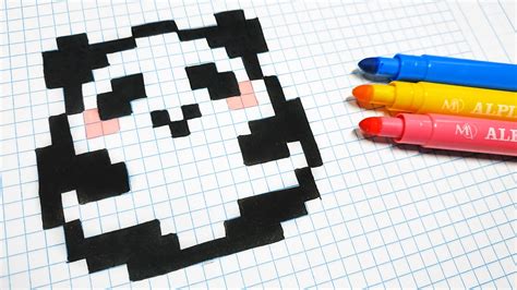Handmade Pixel Art How To Draw A Kawaii Panda Pixelart