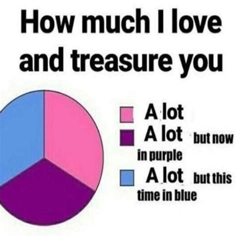 A Pie Chart With The Words How Much I Love And Treasure You In