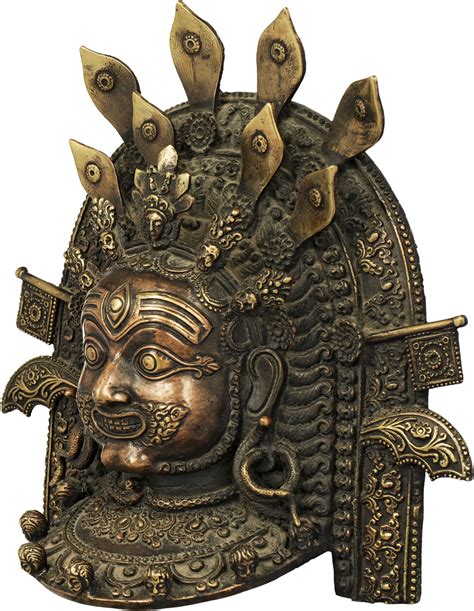 Wall Hanging Tibetan Buddhist Mahakala Mask Made In Nepal