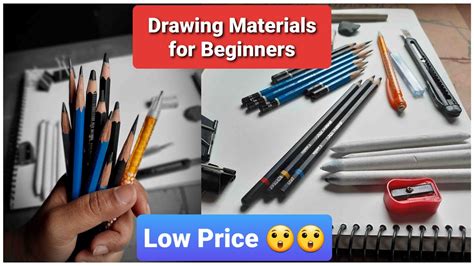 My Drawing Materials Drawing Materials For Beginners In Low Price