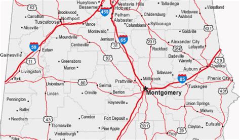 Georgia County Map With Highways Map Of Alabama Cities Alabama Road Map