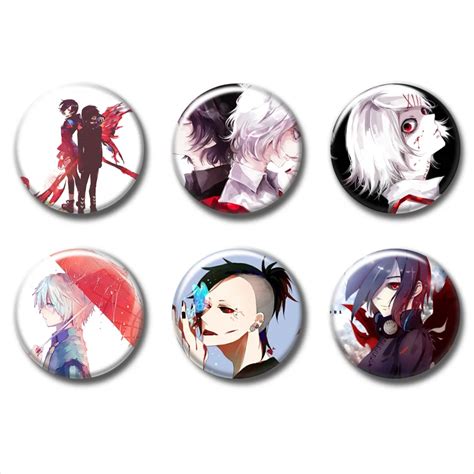 58mm Tokyo Ghoul Cosplay Anime Badge Button Pin Brooch Badges Backpacks