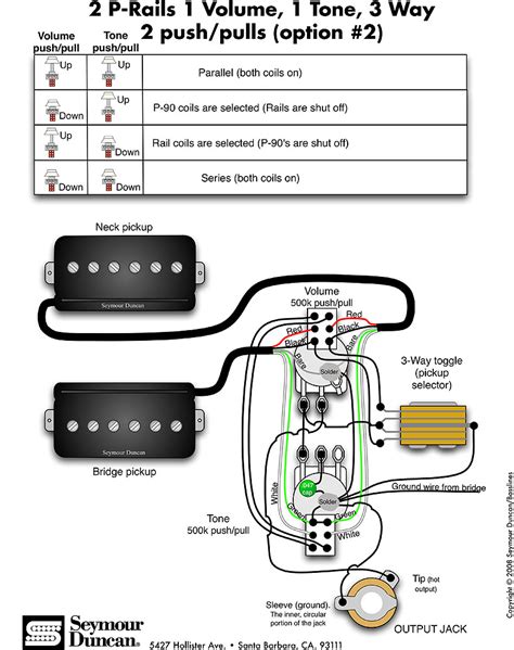 Flip your guitar over and find the points where the pickup wires are connected to. Emg Wiring Diagram Two Volume One Tone 3 Way Blade Selector