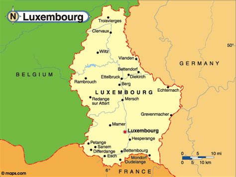 Harta Luxemburg Harta
