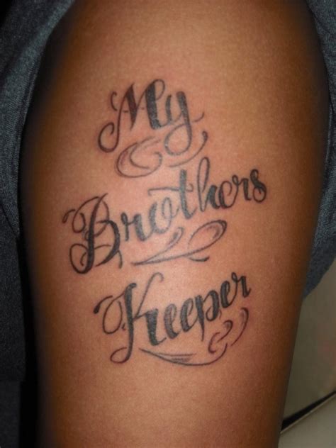 My Brothers Keeper Tattoo Drawing Brunton Thersellse1961