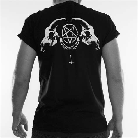 Satanic Ram Skull T Shirt Leviathan Cross Goth Punk Emo Festival Pastel Dead Bf7 Mans Unique