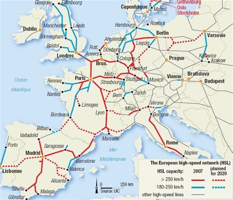 Map Of Europe Train Route Map