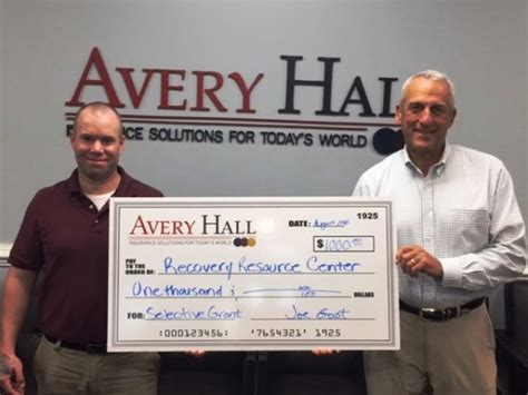 Is an independent insurance agency; Avery Hall Insurance Group Supports the Recovery Resource Center