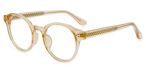 ch2809 round yellow eyeglasses frames leoptique