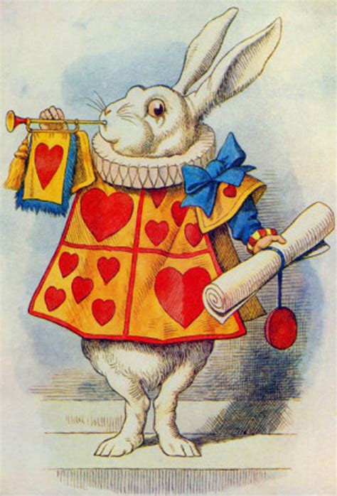 He appears at the very beginning of the book, in chapter one, wearing a waistcoat, and muttering oh dear! Alice In Wonderland Rabbit Quotes. QuotesGram