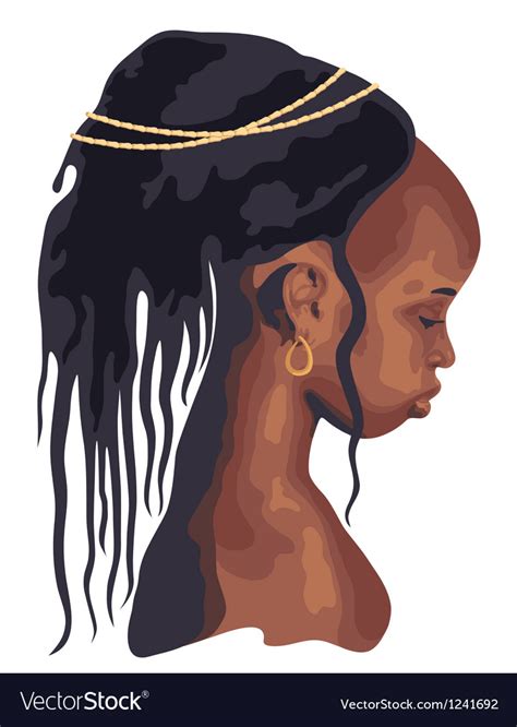 Silhouette African Woman Royalty Free Vector Image