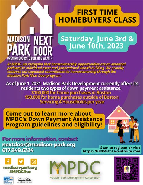 Madison Park Next Door First Time Homebuyers Class - Madison Park