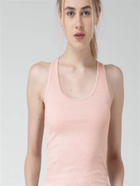 buy forever 21 light pink self striped tank top tops for women 1278837 myntra