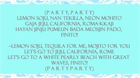 Girls Generation Snsd Party Lyrics With English Translation Youtube