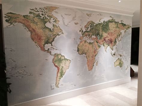 Map Wallpaper Installation Inspiration Mapa Mundi Mapa