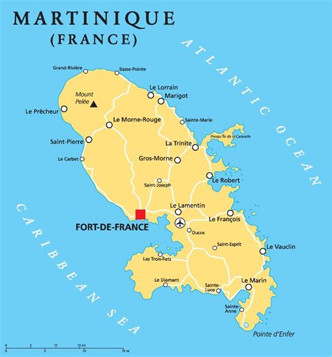 Carte De La Martinique Découvrir Les Villes Le Relief Les Sites