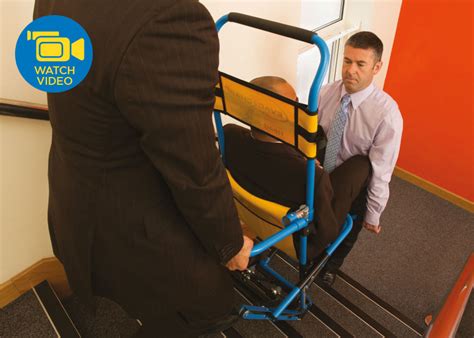 Evacuation chair for the rescue of people on staircase. Evac+Chair 600H | Dual-Position Evacuation Wheelchair