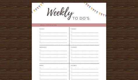 Weekly To Do List Printable Weekly Planner Template Task Etsy Uk