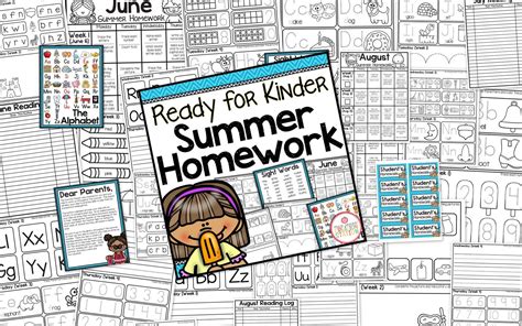 Product Preview Kindergarten Readiness Summer Packet Reading Log