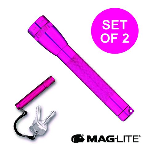 Maglite Flashlight 2aa Hot Pink And Solitaire Made In Usa Maglite