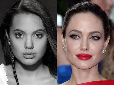 Angelina Jolie Before And After Angelina Jolie Nose Job Angelina