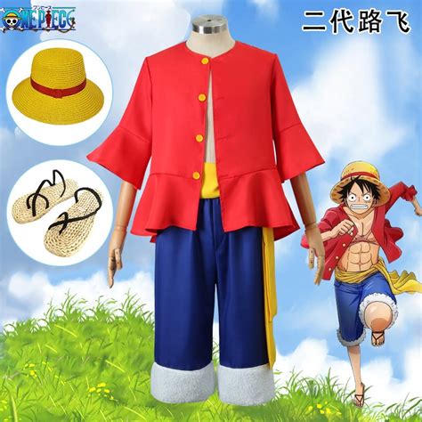 Anime One Piece Cosplay Costume Monkey Luffy Cosplay Trench Coat And