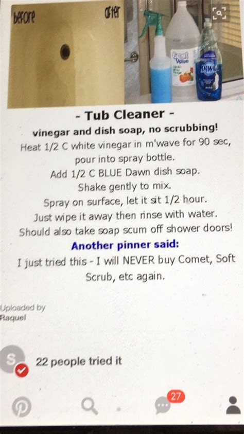 We're huge fans of having vinegar in our cleaning arsenal. Pin by Diane Dale on Cleaning tips | Dawn dish soap, Tub ...