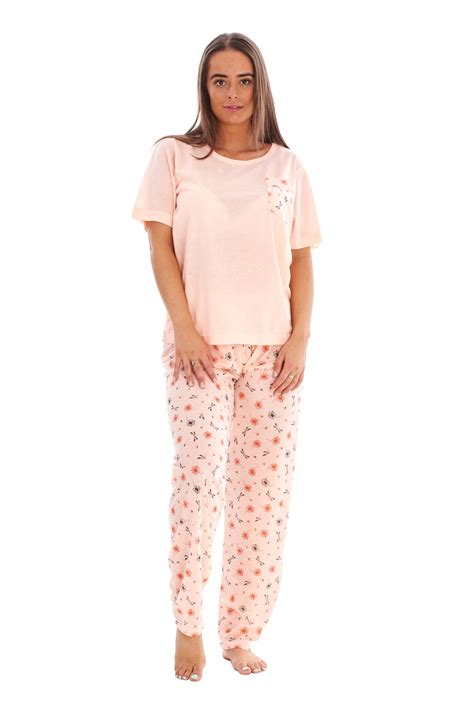 Conjunto De Pijama Feminino Floral Manga Curta Algodão Mescla De Bolso Roupões Pijamas Ebay