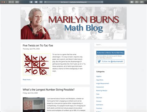 Marilyn Burns Math Blog Best Math Blogs Directory Abakcus