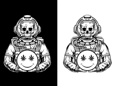 Premium Vector Astronaut Skull Illustration