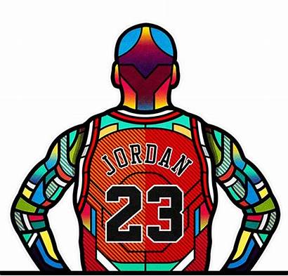 Nba Stained Glass Legends Drawing Basketball Jordan