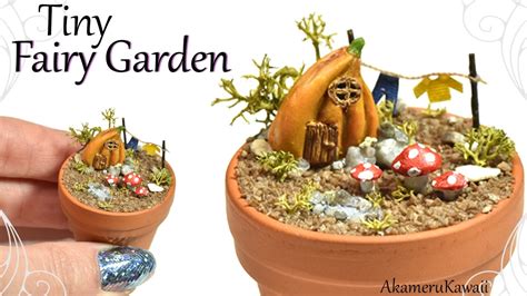 How To Tiny Fairy Garden Polymer Clay Tutorial Youtube