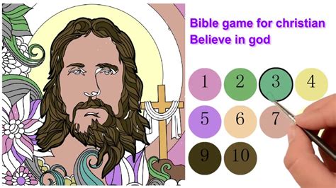 Bible Coloring Paint By Number Game Youtube