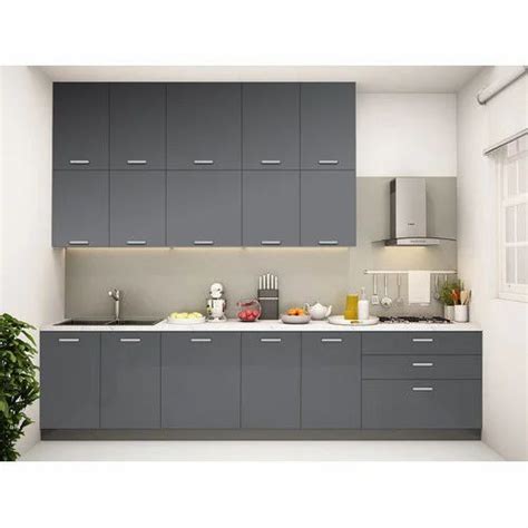 Grey Modular Kitchen Rs 2500square Feet Aditya Furniture Id