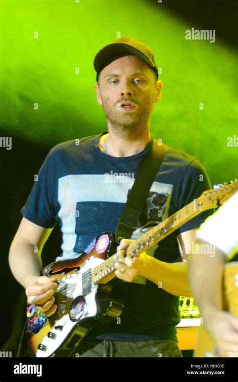 Offenbach Germany 8th Dec 2015 Jonny Buckland Of Coldplay Stock