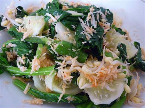 Biasanya sambal trancam disajikan dengan irisan tempe, kacang, timun, dan kemangi. My Cooking Room..: URAP SAYUR