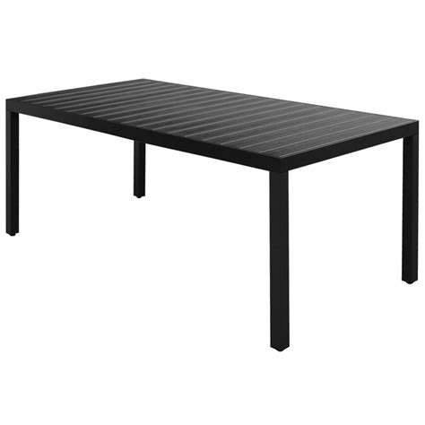 Unser testerteam hat eine riesige auswahl an hersteller ausführlich verglichen gerade und wir präsentieren unseren lesern hier alle ergebnisse. Garten-Esstisch WPC Aluminium 185 x 90 x 74 cm Schwarz ...