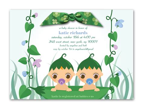 Check out our baby shower card selection for the very best in unique or custom, handmade pieces from our baby & expecting cards shops. Twin Baby Shower Invitations | DolanPedia Invitations Template