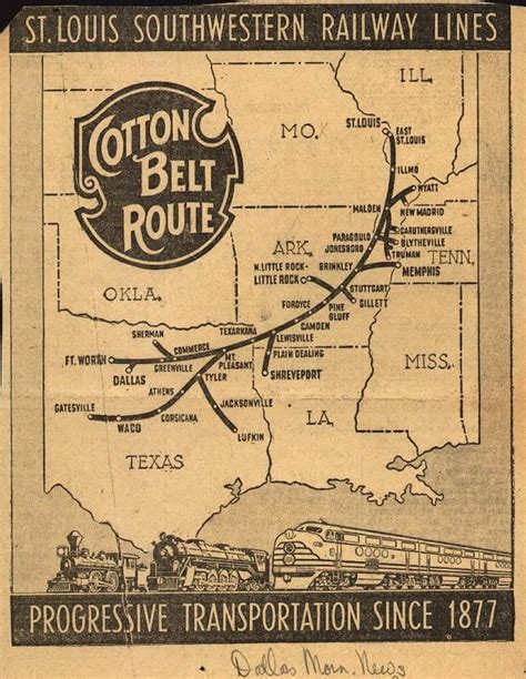 I Always Wanted To See The Cotton Belt Train Map Train Route