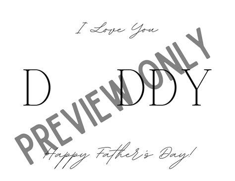 Fathers Day I Love You Daddy Handprint T Etsy