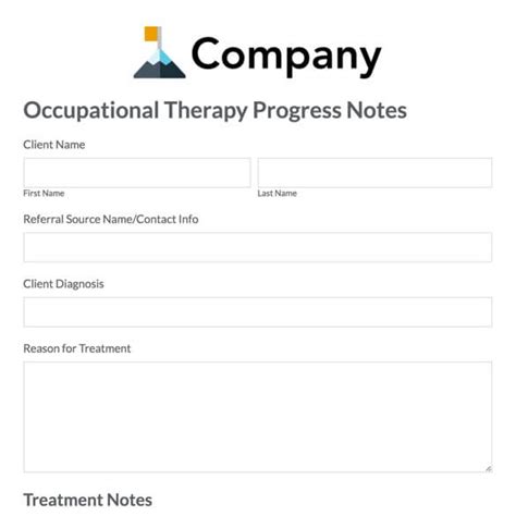 Occupational Therapy Progress Note Template Formstack