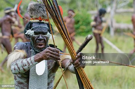 Yali Mabel Kepala Suku Dani Papua Indonesia Foto Stok Unduh Gambar